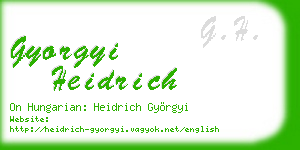 gyorgyi heidrich business card
