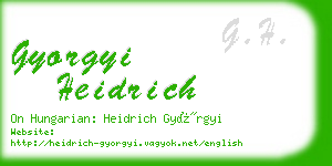 gyorgyi heidrich business card